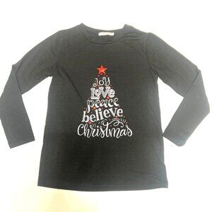 Christmas Black Pajama Top Size XXL